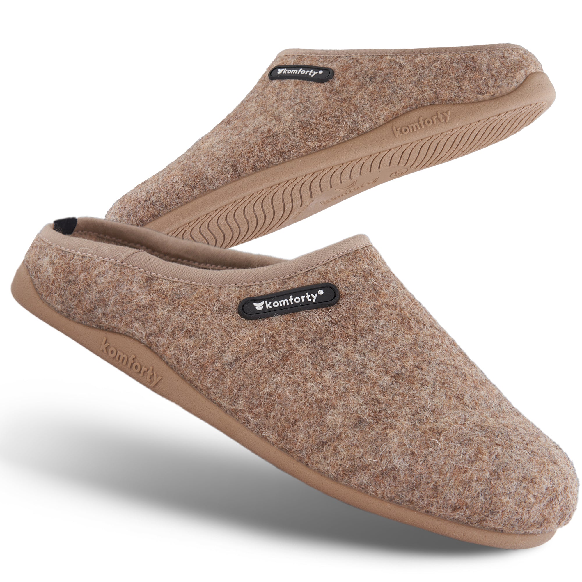 Komforty Unisex Hausschuhe aus Wolle - Rutschfest, für Drinnen & Draußen